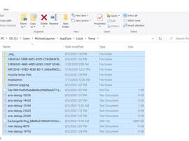 Enlevez les fichiers temporaires