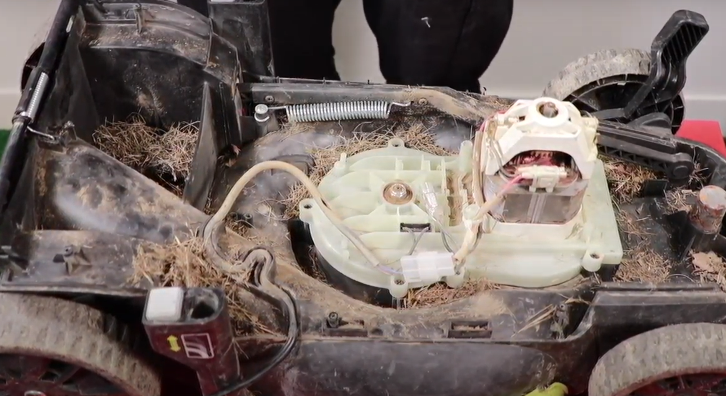 Inspectez le câble d'alimentation de la tondeuse