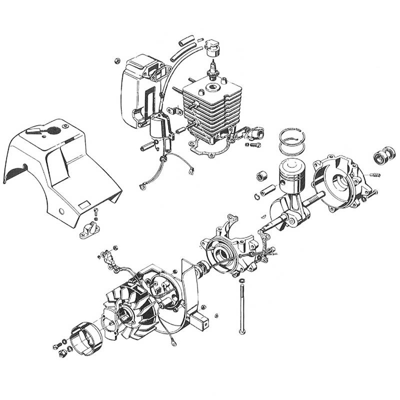 Moteur tronçonneuse thermique