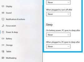 Désactivez le mode veille