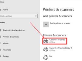 Regardez si le programme d'impression est installé