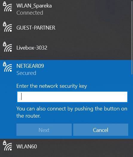 Regardez si vous avez le bon SSID
