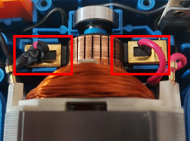 Vérifiez le moteur et les charbons moteur de la ponceuse