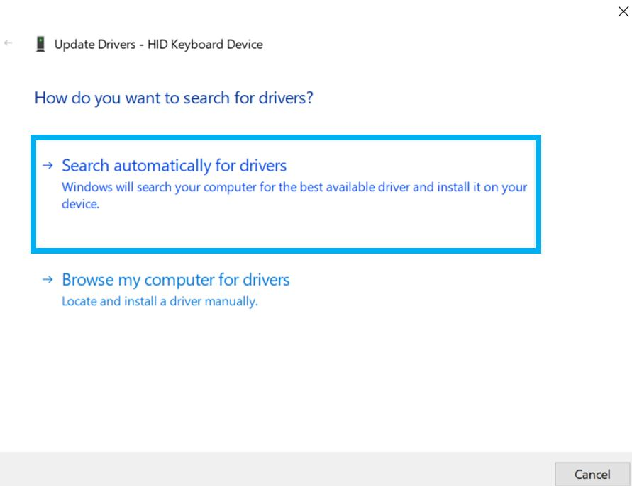 Mettez à jour le pilote du clavier et du pavé tactile