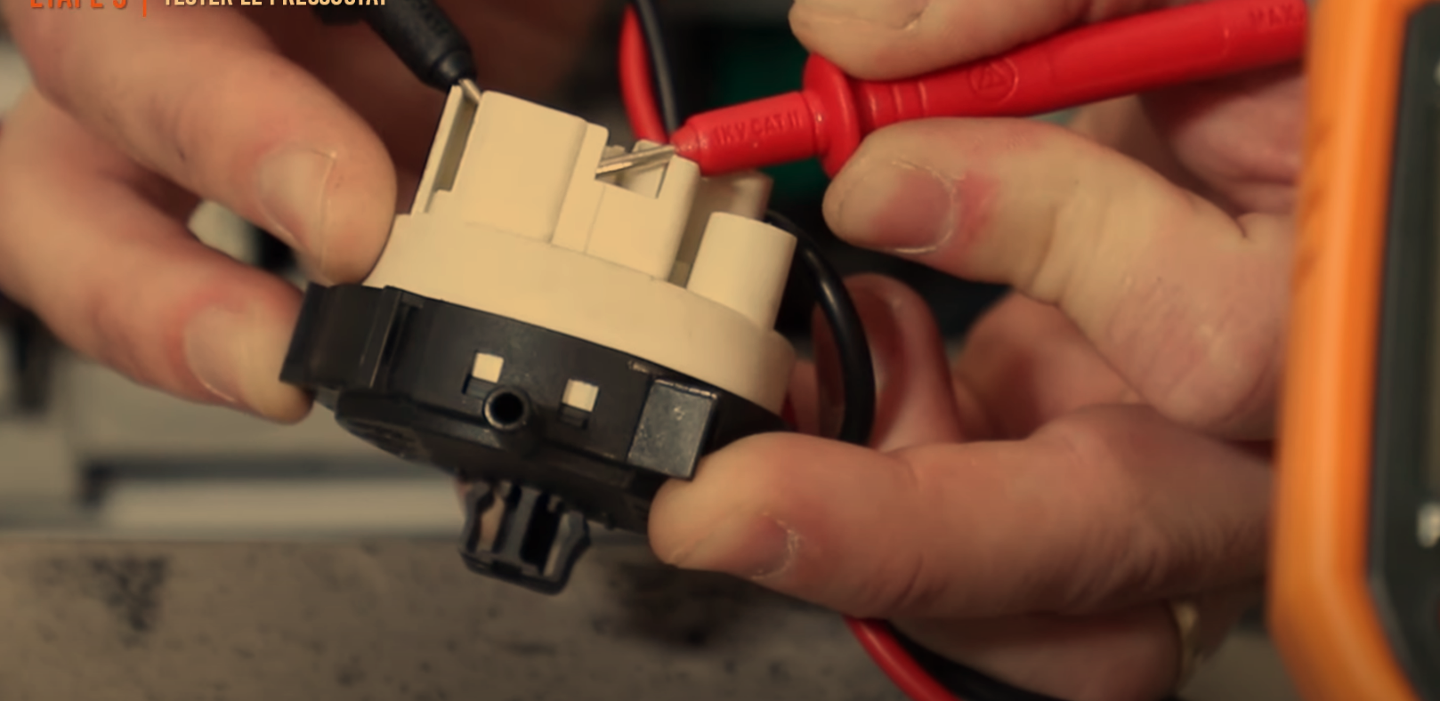 Testez le pressostat du lave-linge