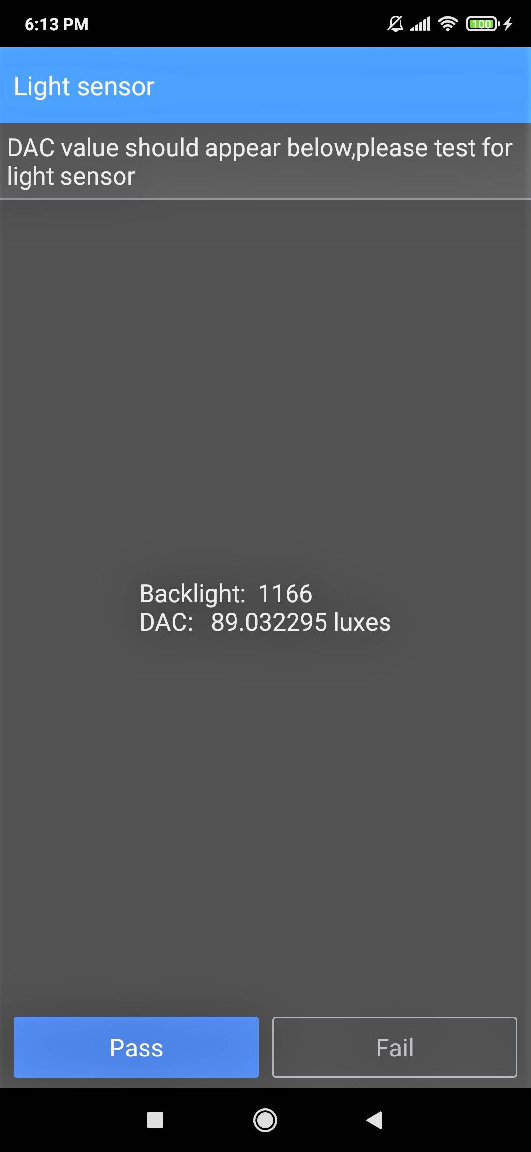 Testez le capteur de luminosité