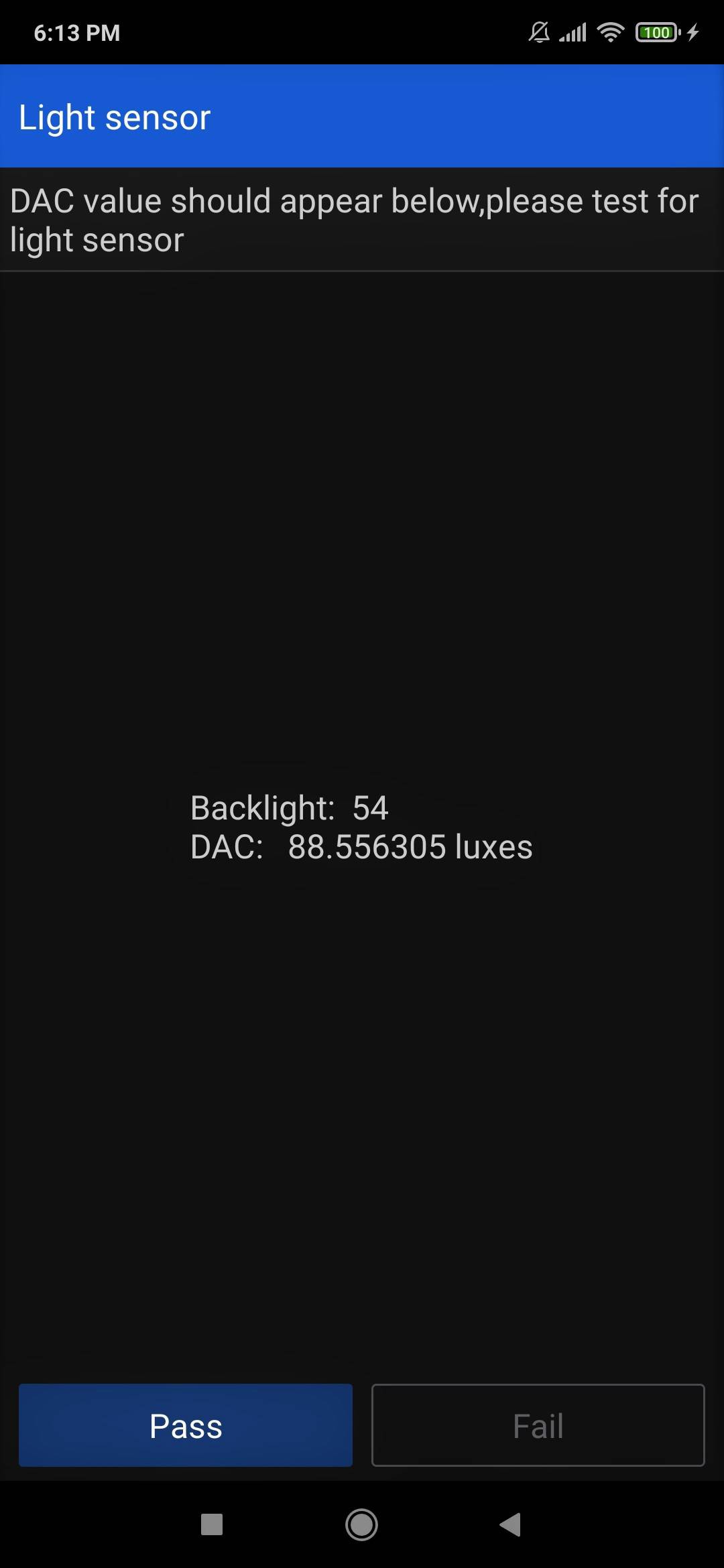 Testez le capteur de luminosité