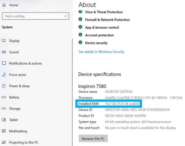 Inspectez votre mémoire vive