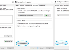 Retirez les modifications sonores 