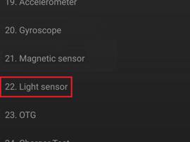 Testez le capteur de luminosité