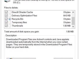 Vérifiez la place sur votre disque dur
