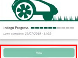 Lancez une tonte depuis l'interface du robot ou depuis l'application