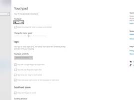 Testez le pavé tactile et le menu