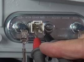 Testez la sonde de température du lave-linge
