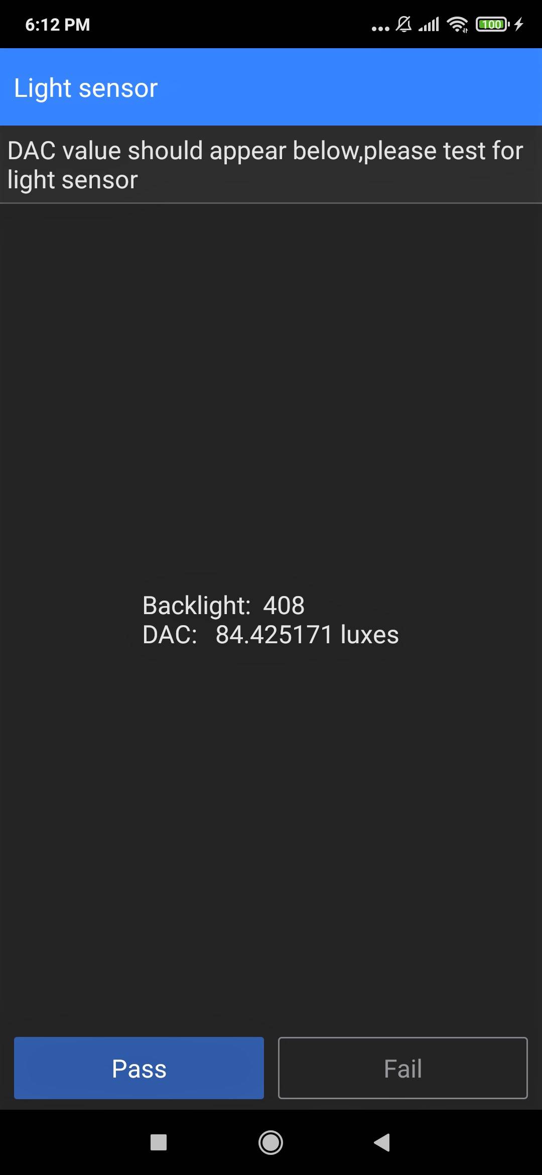 Testez le capteur de luminosité