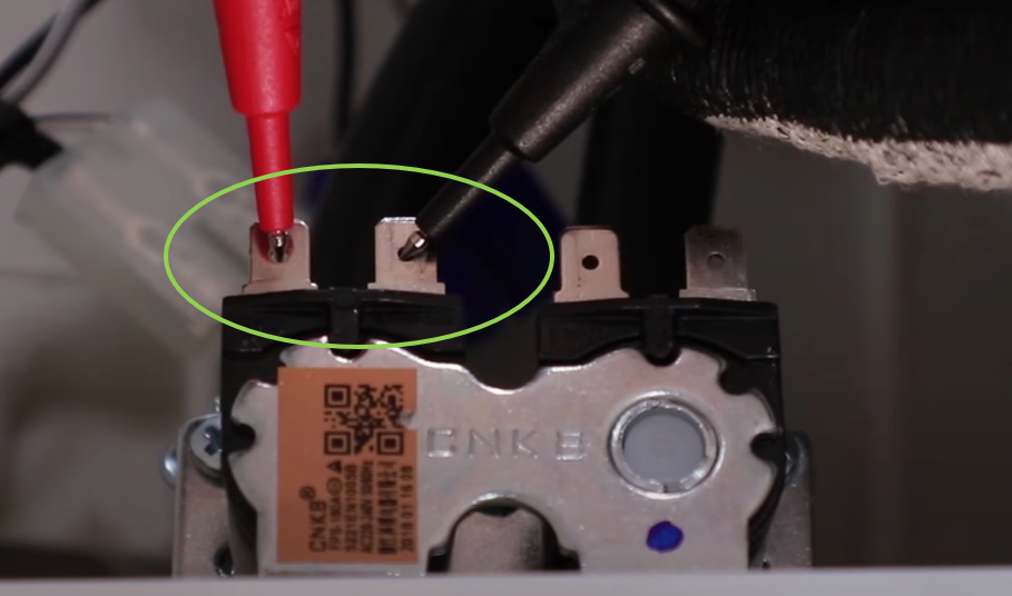 Testez l'alimentation de l'électrovanne
