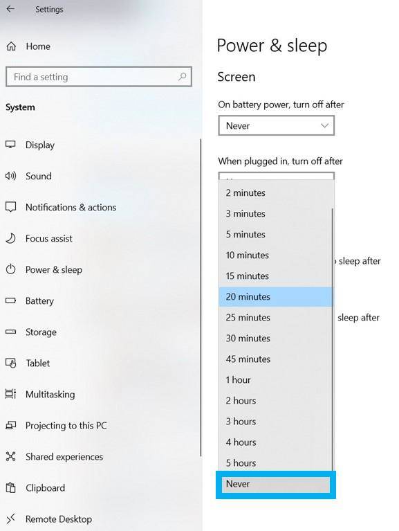 Désactivez le mode veille