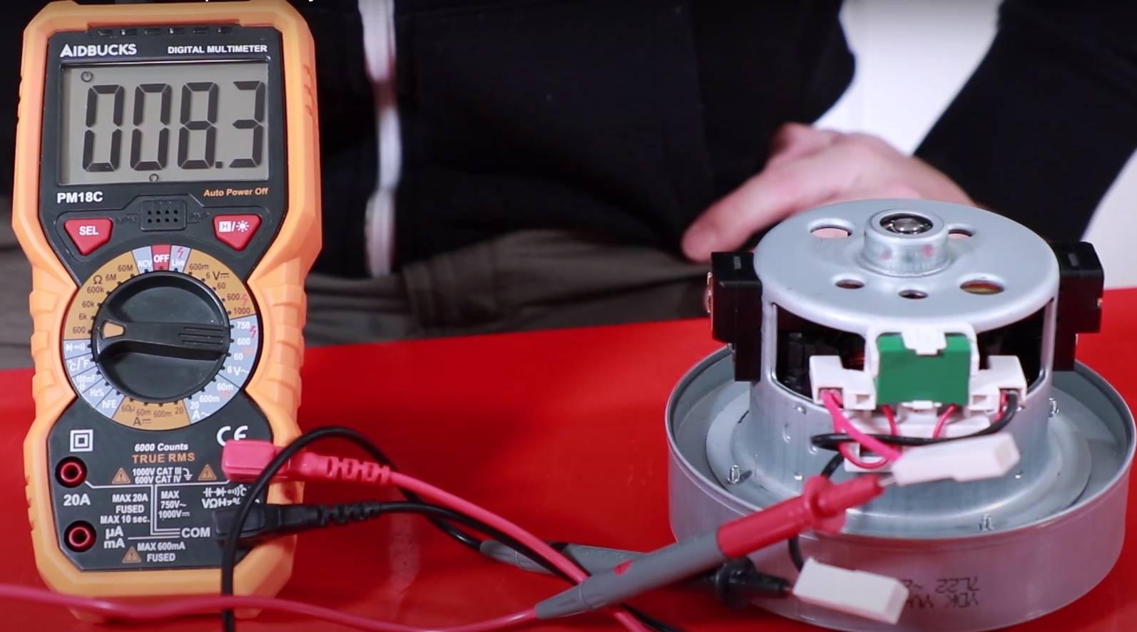 Testez le moteur de l'aspirateur