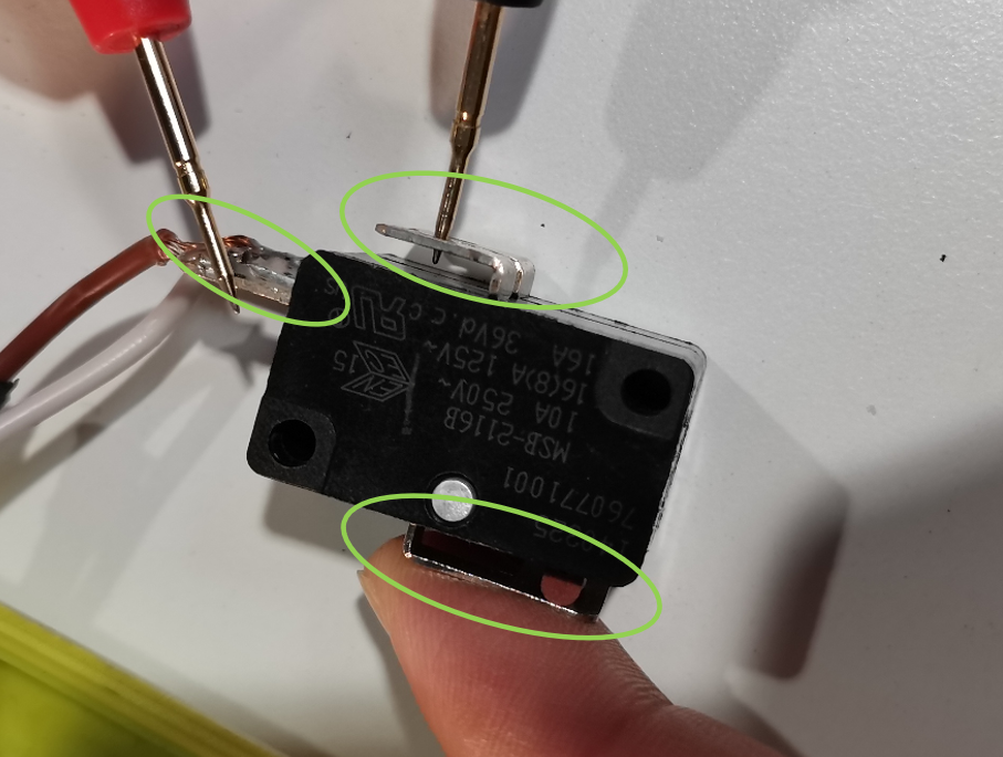 Contrôlez l'interrupteur