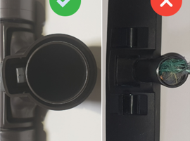 Examinez la brosse et le flexible de l'aspirateur