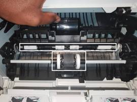 Vérifiez l'état des rouleaux d'entrainement du papier