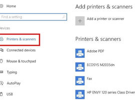 Regardez si le programme d'impression est installé