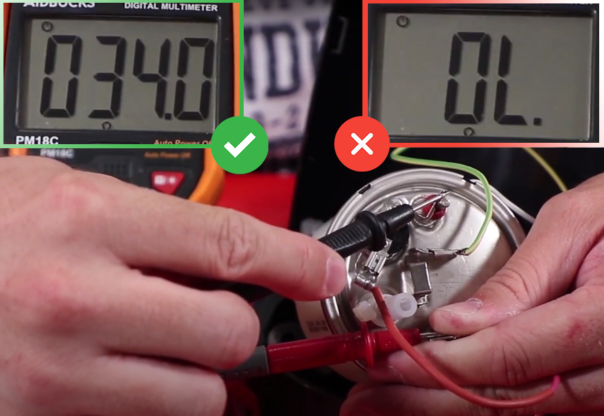 Testez la résistance de la chaudière