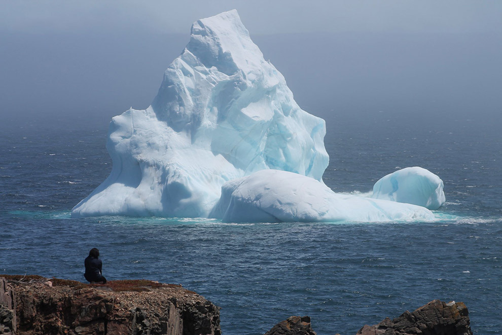 Ijsberg spotten vanaf het land in Newfoundland & Labrador