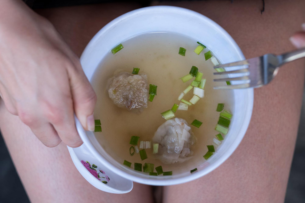 Mauritian dumplings in a bowl 