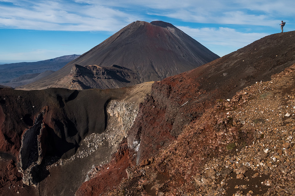 Indrukwekkende uitzicht op de Ngauruhoe vulkaan