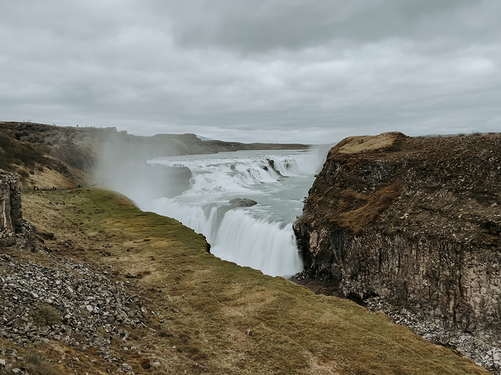 De Gullfoss waterval in IJsland