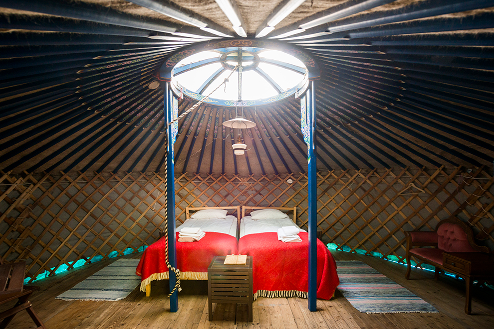 Overnachten in een Yurt in het bos in Zuid-Zweden