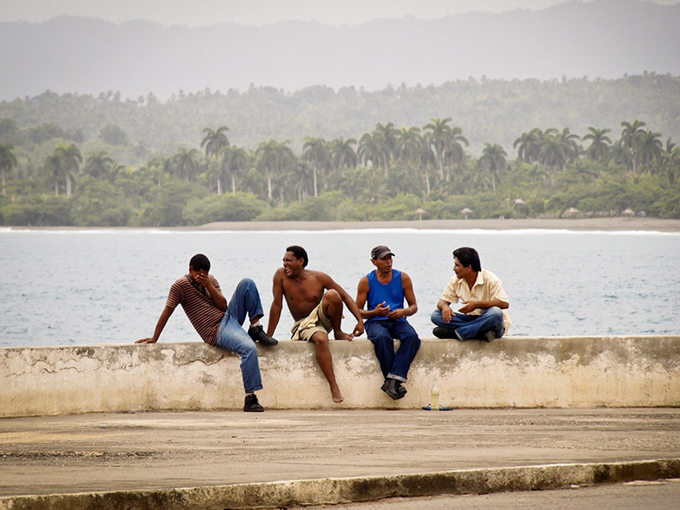 Locals at the beach in Cuba 