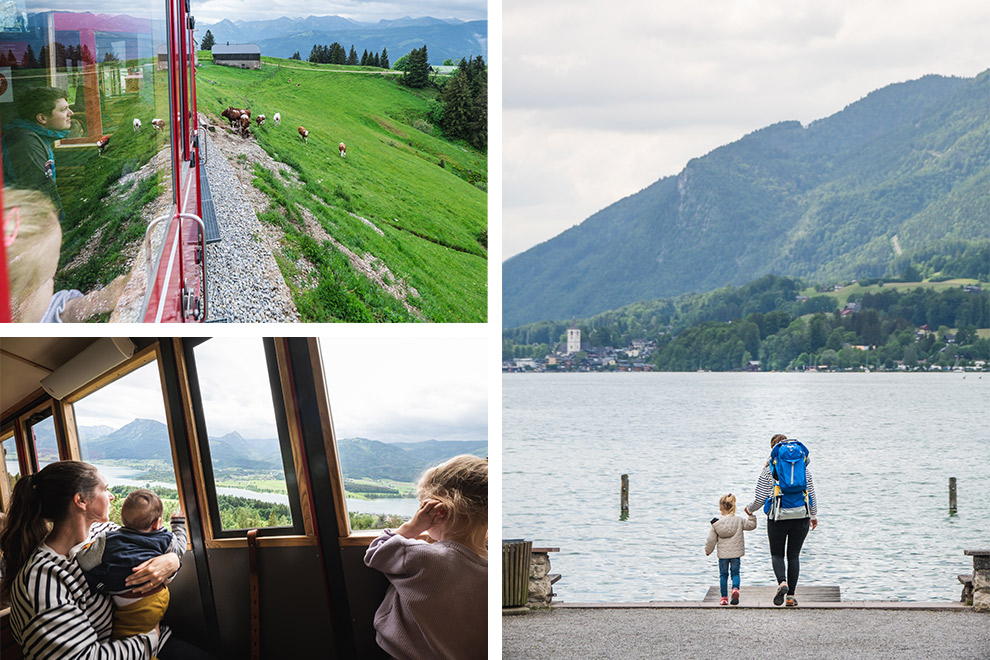 Uistapje met gezin bij het Oostenrijkse Schafbergbahn