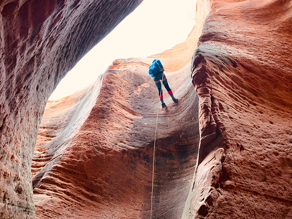 Abseilen in Zion NP