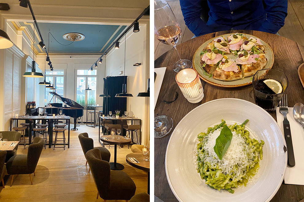 Italiaans dineren in het stijlvol ingerichte Amu restaurant in Brugge