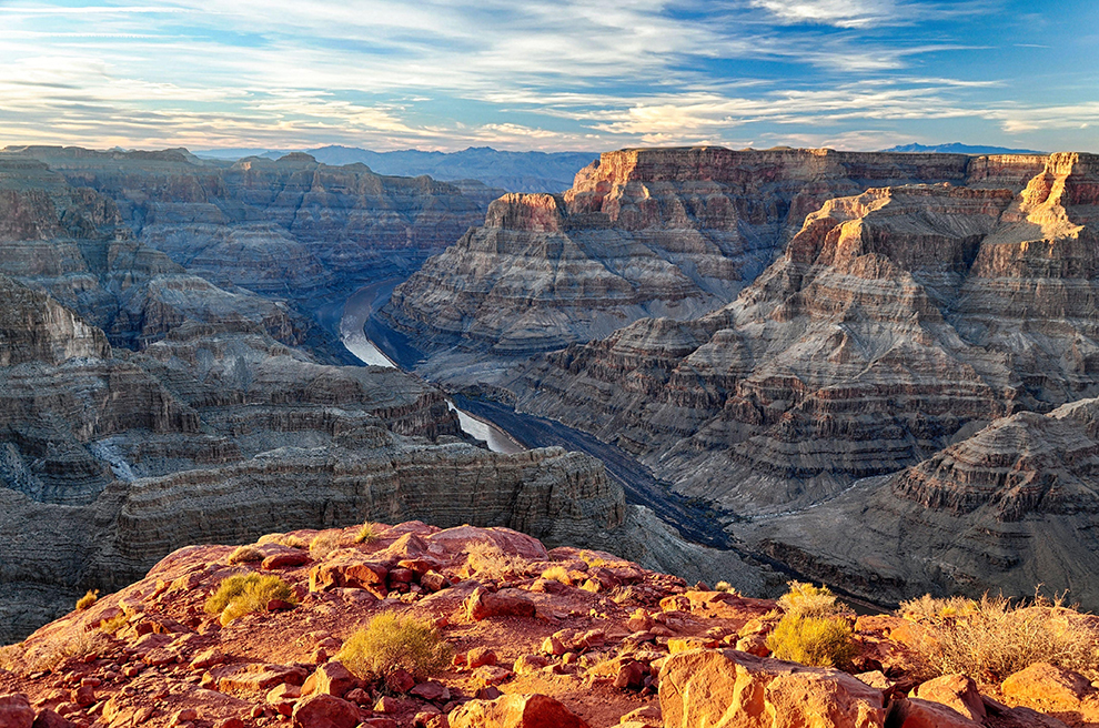 Uitzicht op de enorme kloof van de Grand Canyon in the VS