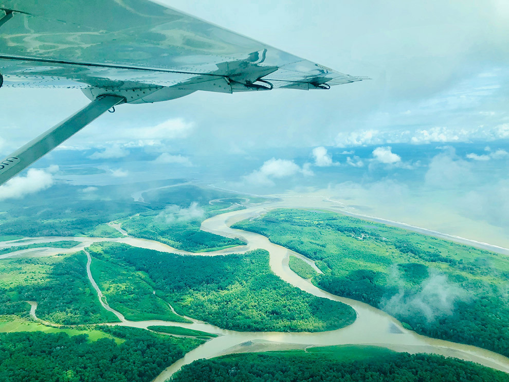 Plane flying over Costa Rica