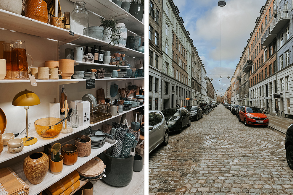 Shoppen in de Jaegersborggade in Kopenhagen
