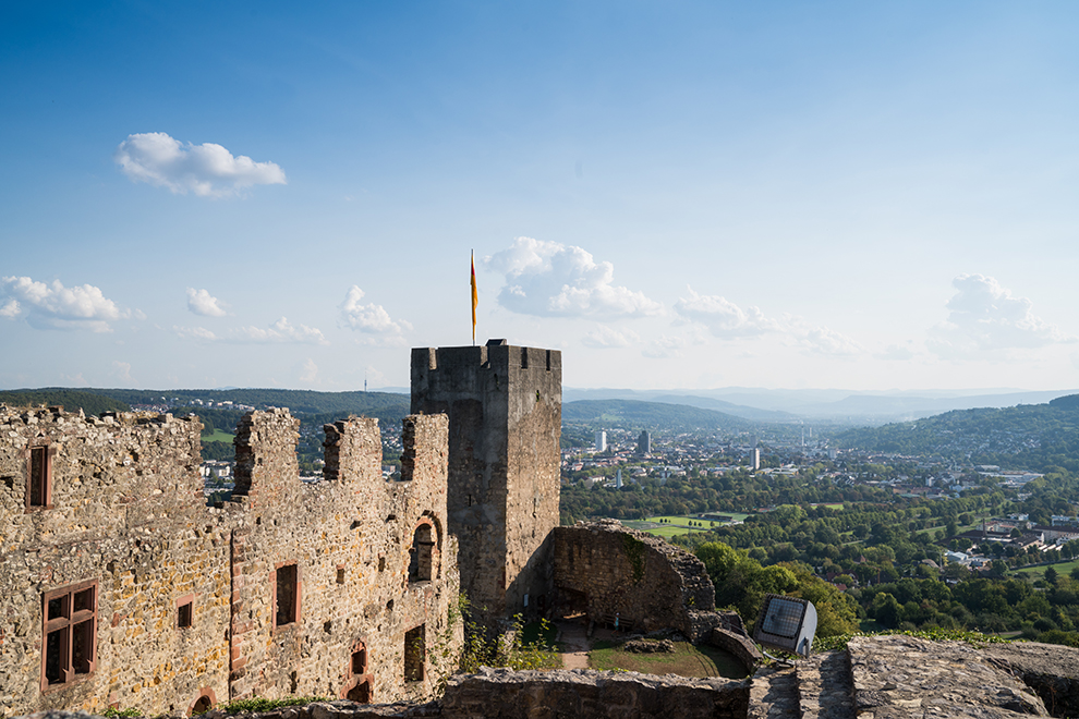 Uitzicht vanaf kasteeltoren in Zuid-Duitsland