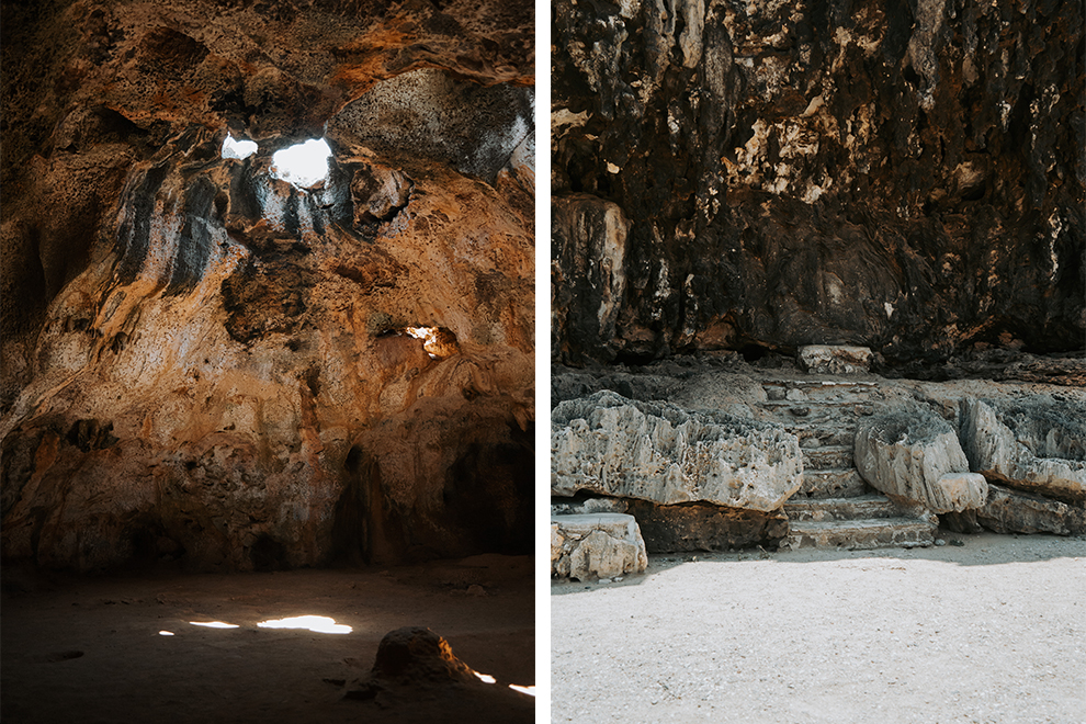 Indrukwekkend interieur van de Quadirikiri Cave in Aruba