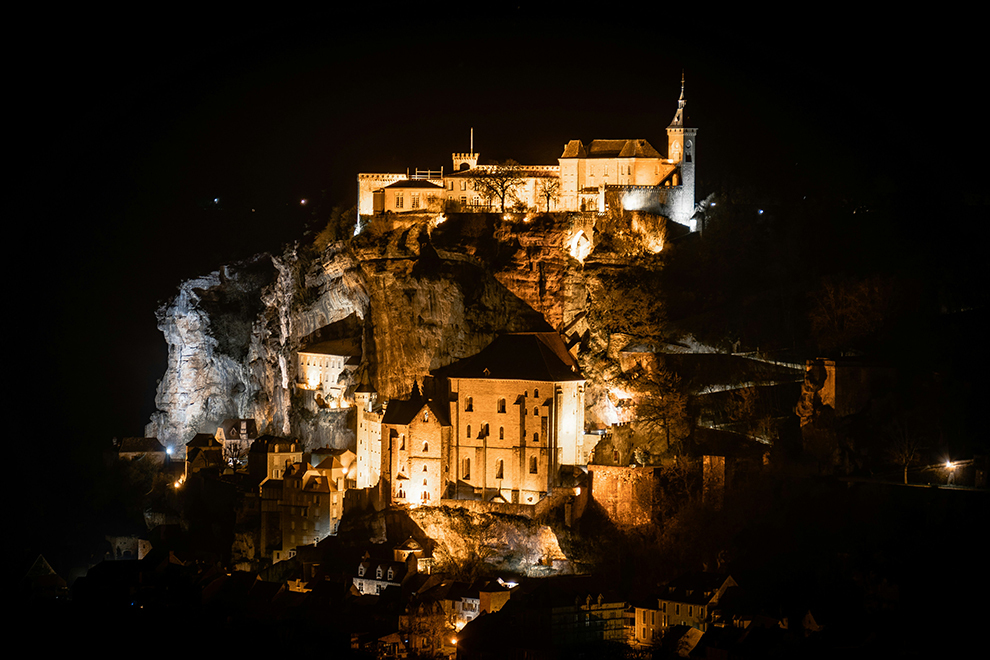 De burcht bovenop Causse de Gramat in Rocamadour.