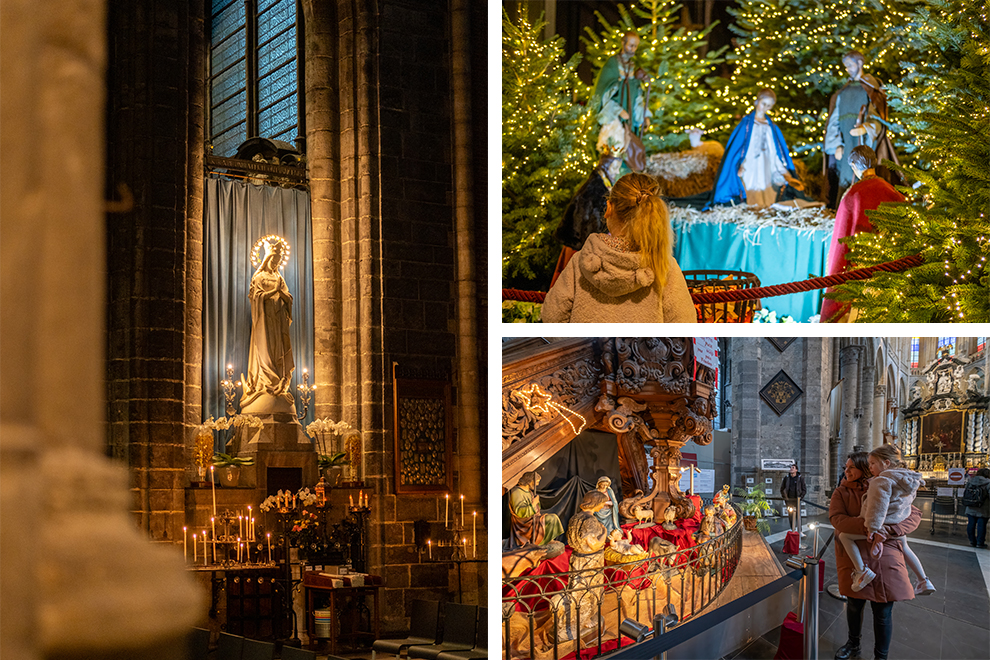 Kerk bezoeken met kinderen in winters Gent