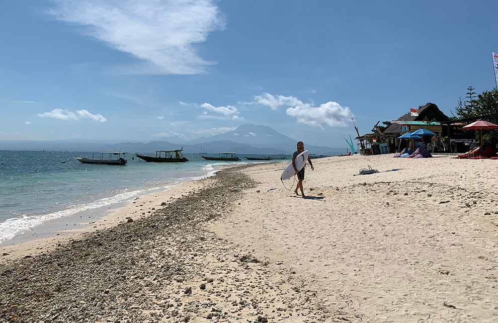Strand van Nusa Lemgongan in Indonseië