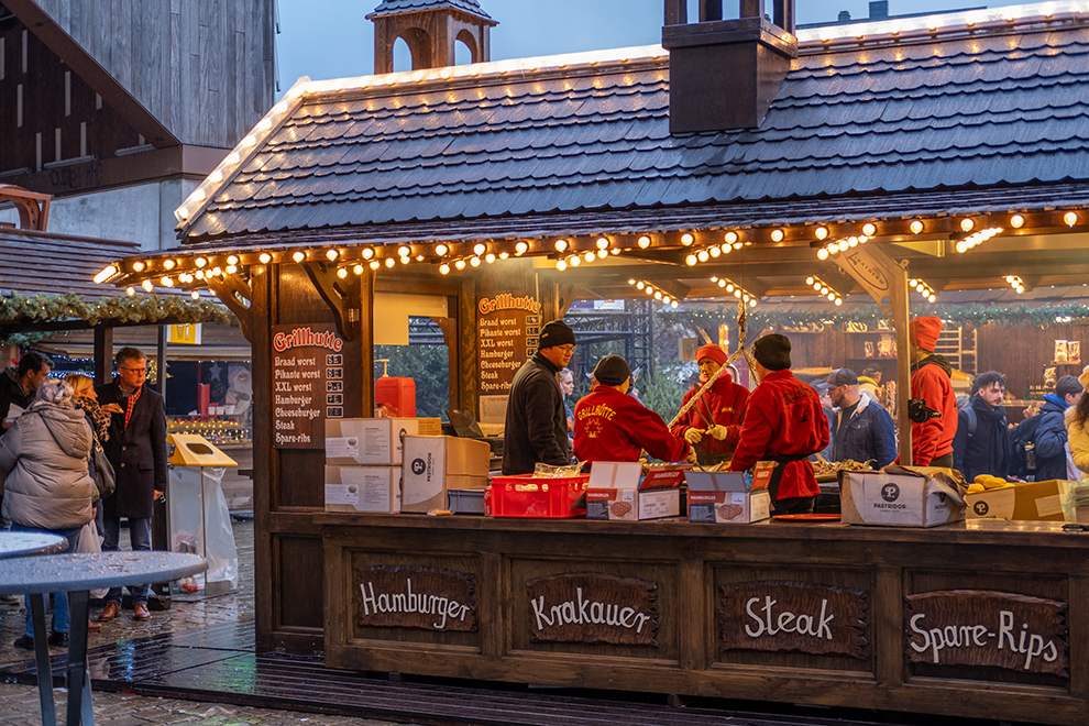 Eten op de kerstmarkt in Gent