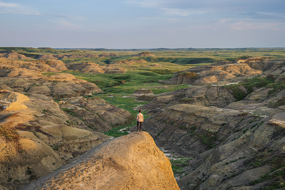 Droge vlakes van East Block Grasslands National Park