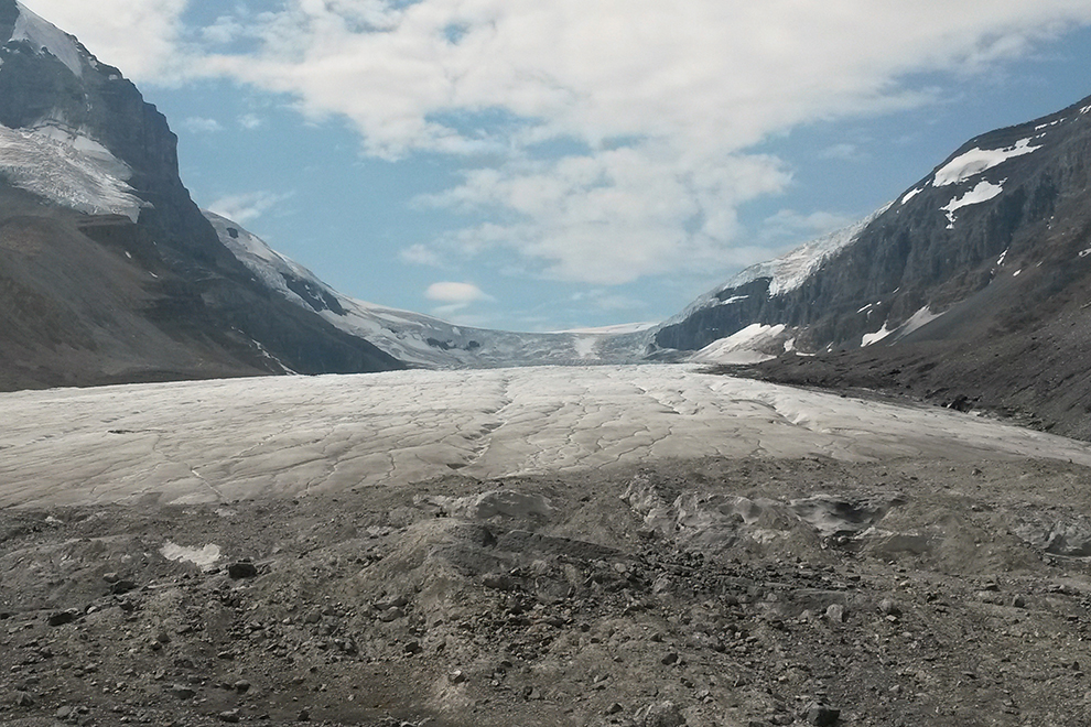 Eeuwenoude gletsjers bij Icefields Parkway in West-Canada