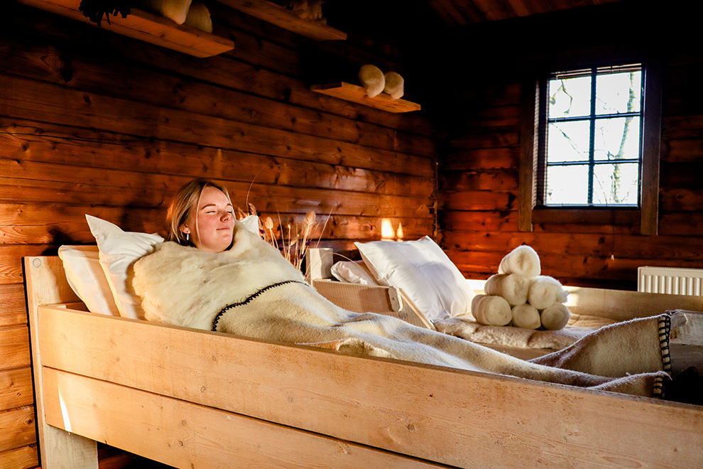 Genieten van Woolness in wolbad op Texel