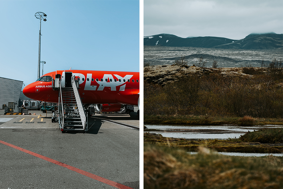 Rode PLAY vliegtuig naar IJsland