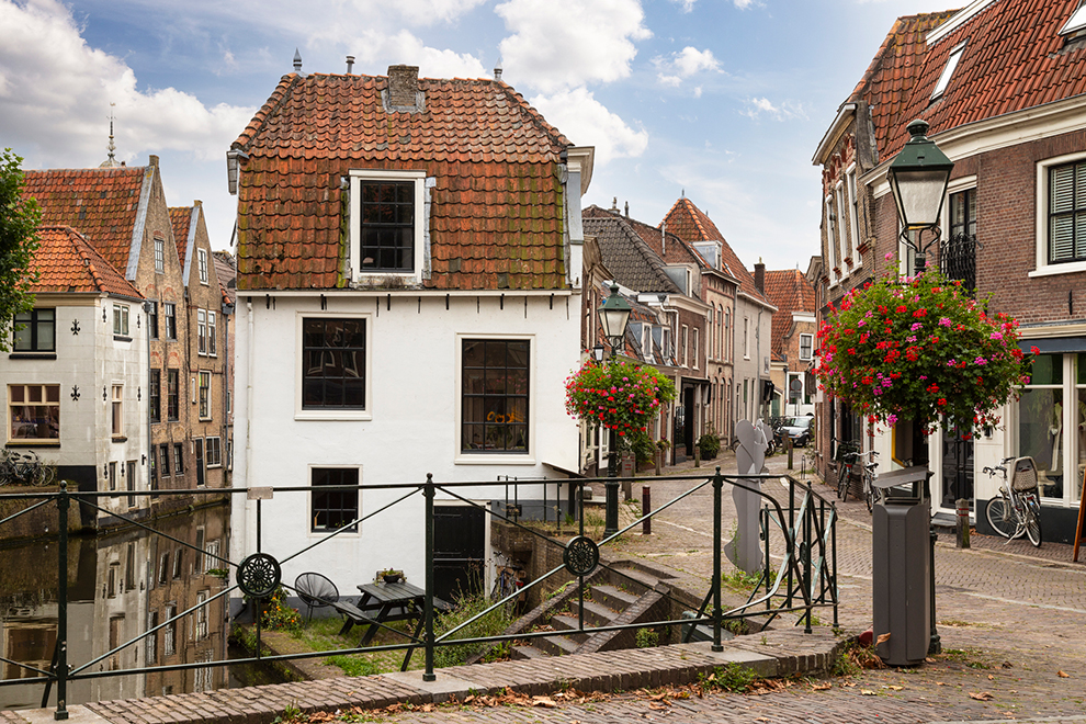 Pittoreske stad Oudewater in provincie Utrecht